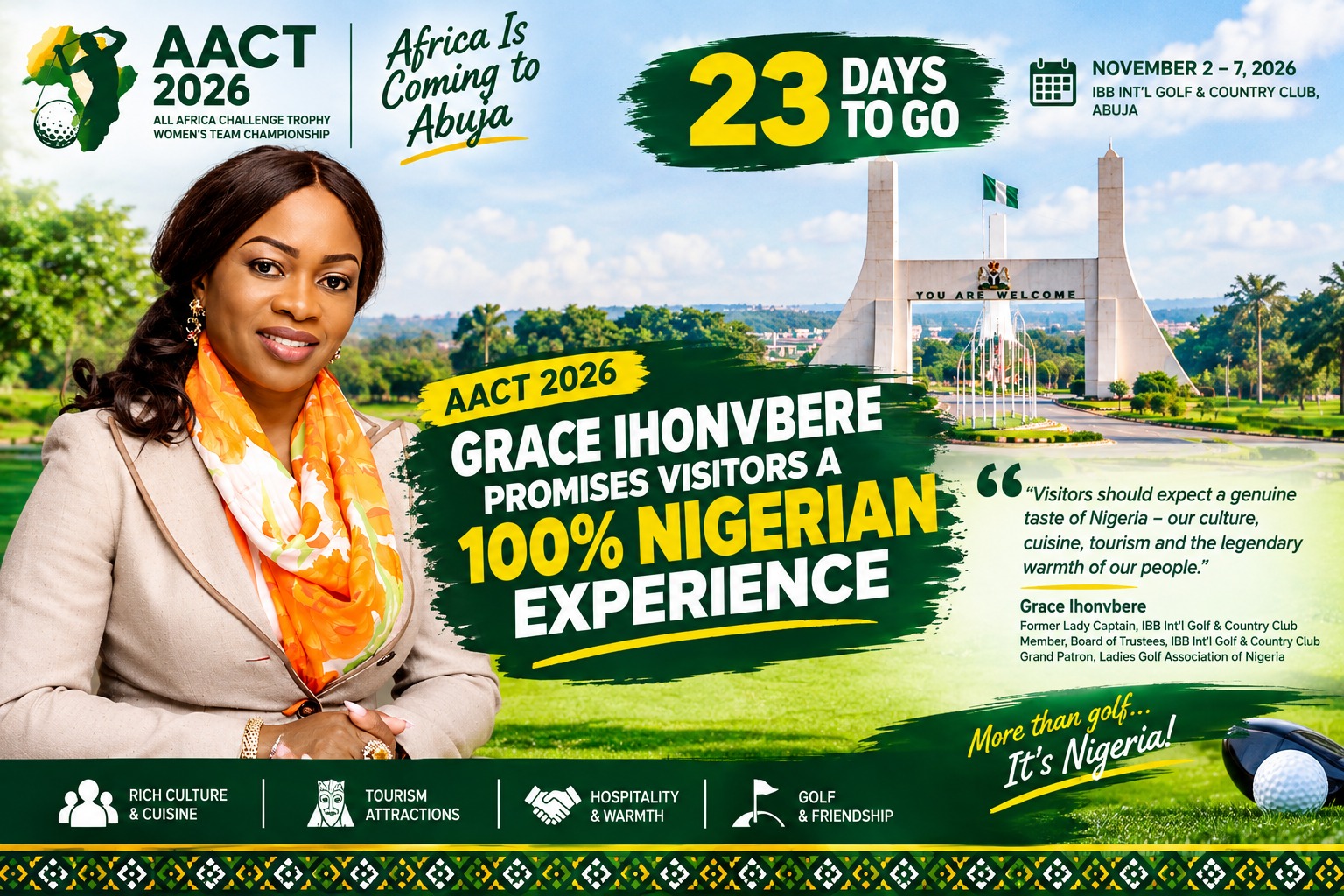 AACT 2026: Grace Ihonvbepe promises visitors a 100% Nigerian experience